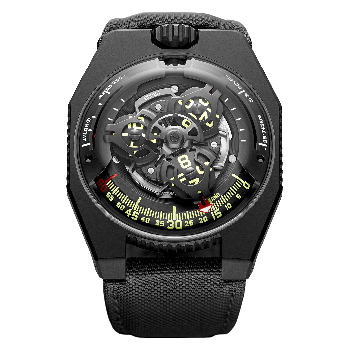 Urwerk UR-100 SpaceTime Black replica watch